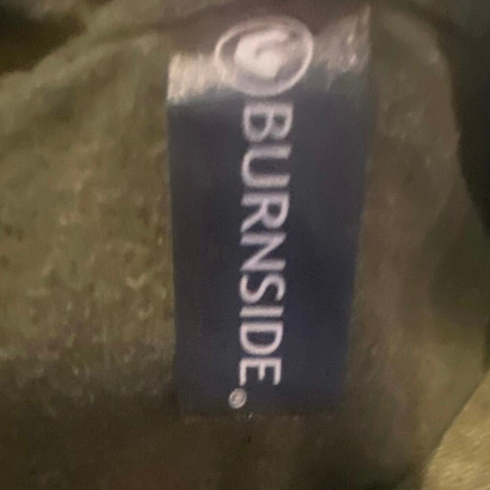 Burnside Olive Green Flannel Button-Up Shirt Xl H… - image 4